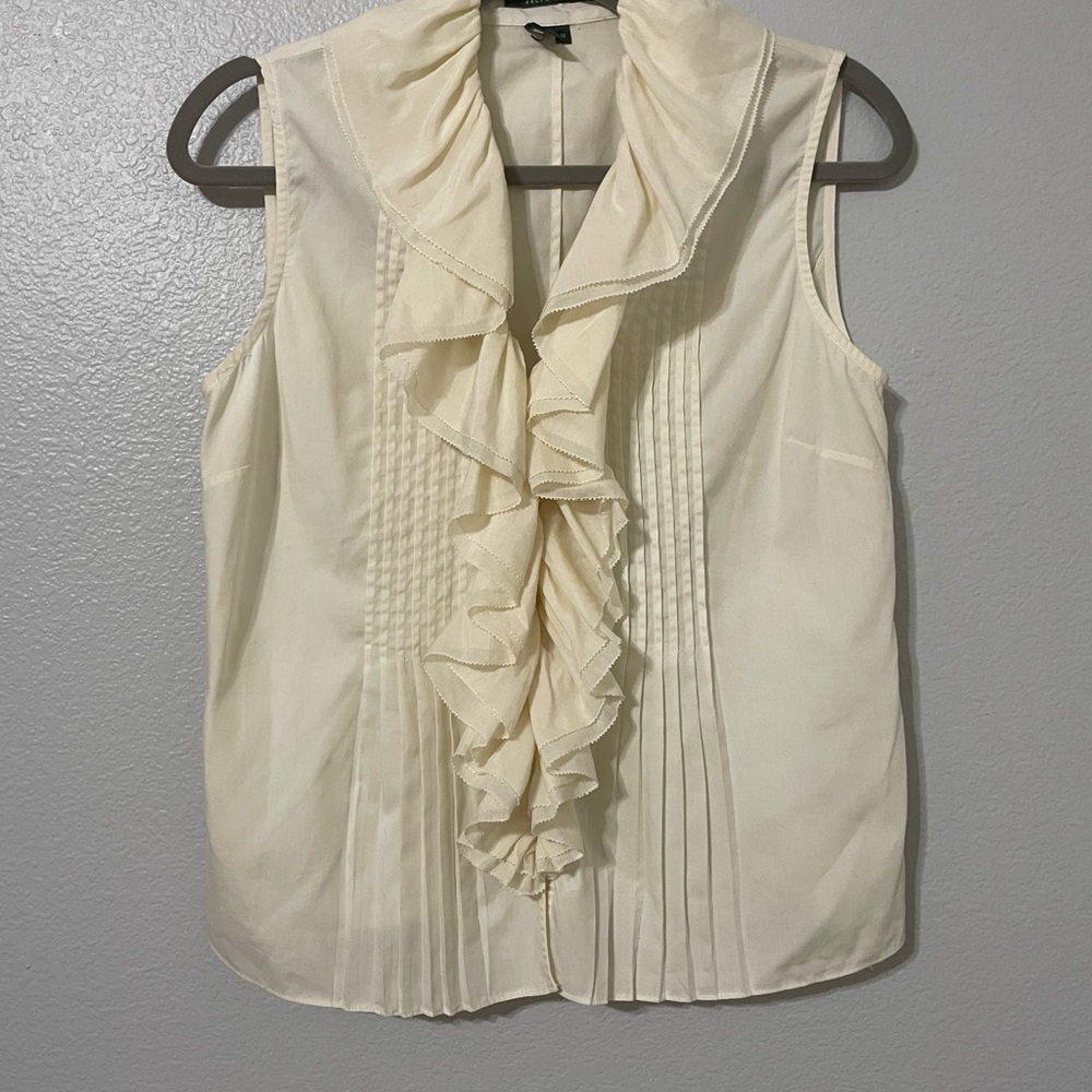 Ralph Lauren Cream Cotton Blazer